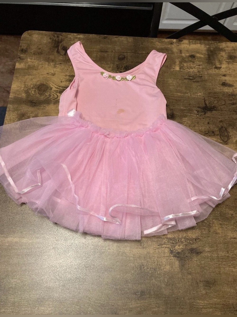 Princess Expressions Pink Ballet Leotard & Tutu Set Girls Medium – Floral Detail